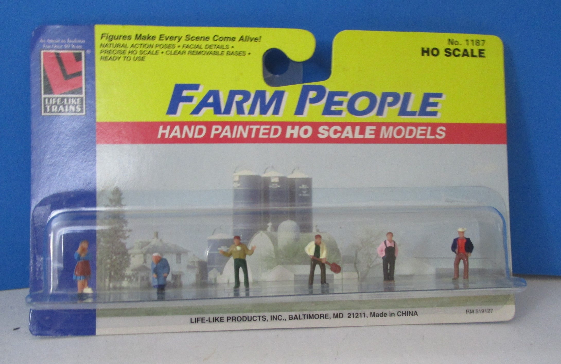 1187 Life Like Trains Farm People, hand painted