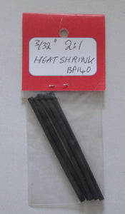 BMT015 Heatshrink tubing: size 3/32 inch shrinks 2:1