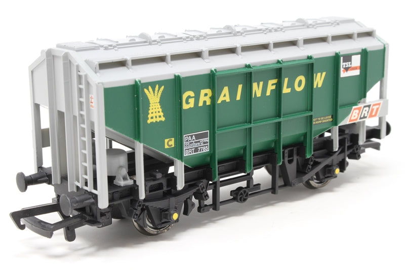 33-127A BACHMANN BRT 35 Ton Bulk Grain Wagon BRT7785 in 'Grainflow' Green & Grey Livery - BOXED