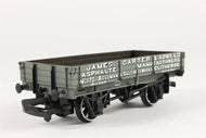 33-451 BACHMANN 3 Plank Wagon 170 in 'James Carter' Asphalt Manufacturers, Clitheroe. Grey Livery - BOXED