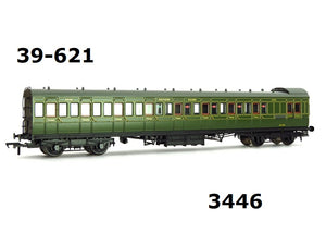 39-621 BACHMANN SE&CR 60 foot Birdcage Brake 3rd Coach, Southern Railway Olive Green - BOXED