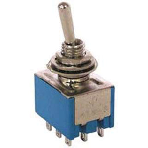 BMT019 3PDT Mini Toggle switch ON-OFF-ON 6A @ 125Vac