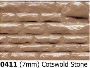 SP-0411 SLATERS  Cotswold Stone Embossed Sheet, A4 sheet - O gauge