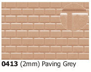 SP-0413  SLATERS  Paving Grey Embossed Sheet,  A4 sheet - N gauge