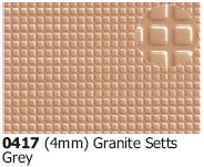 SP-0417 SLATERS  Granite Setts Grey Embossed Sheet, A4 sheet - OO gauge
