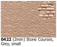 SP-0422 SLATERS  Stone courses grey embossed sheet, A4 sheet - N gauge
