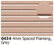 SP-0434 SLATERS  Spaced planking embossed sheet,  A4 sheet - OO gauge