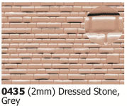 SP-0435  SLATERS  Dressed stone grey embossed sheet, A4 sheet - N gauge