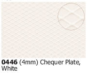 SP-0446 SLATERS  Checker plate white  embossed sheet,  A4 sheet - OO gauge