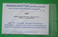 MM-4485 MODELMASTER White lining for BR blue/grey coaches (with end panels & corners)