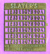 SP-S4965 SLATERS Midland Railway Johnson etched brass loco numerals - OO Gauge