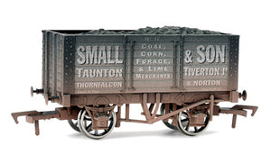 4F-072-004 DAPOL "SMALL & SON" 7 Plank Open Wagon 9 ft Weathered withCoal Load