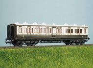 RAT-5733 RATIO LMS (ex. LNWR) Arc Roof Corridor Brake Composite Coach kit- OO Gauge