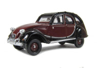 76CT001 OXFORD DIECAST Citroen 2CV Charleston maroon and black