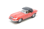 76ETYP011 OXFORD DIECAST Jaguar E Type DHC Closed Carmen Red