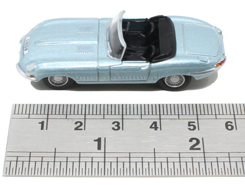 OXFORD DIECAST 1 76 Scale Jaguar E Type Silver Blue