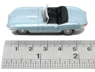 76ETYP014 OXFORD DIECAST Jaguar E Type Silver Blue