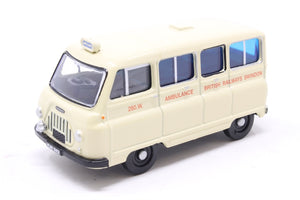 76JM019 OXFORD DIECAST Morris J2 Ambulance British Railways