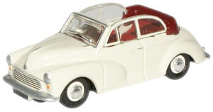 76MMC005 OXFORD DIECAST Morris Minor Convertible Old English White/red