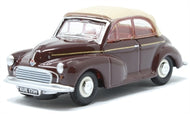76MMC006 OXFORD DIECAST Morris Minor Convertible Maroon B/Tan