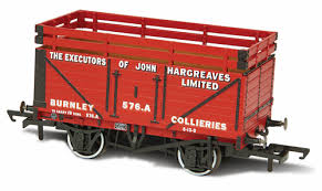 76CK7003 OXFORD RAIL Coke Wagon 7 Plank 2 Rails "The Executors of John Hargreaves Ltd." Burnley Collieries