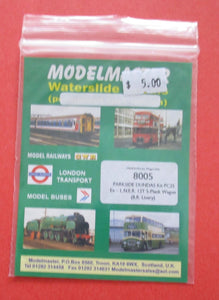 MM-8005 MODELMASTER Transfers for Parkside Dundas kit PC25 ex LNER 12T 5-plank wagon (BR livery)
