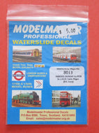 MMPC50 MODELMASTER Transfers for Parkside Dundas kit PC50 - ex LNER cattle wagon (BR livery)