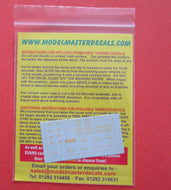 MMPC37 MODELMASTER Transfers for Parkside Dundas kit PC37 - ex GWR Python (BR livery)