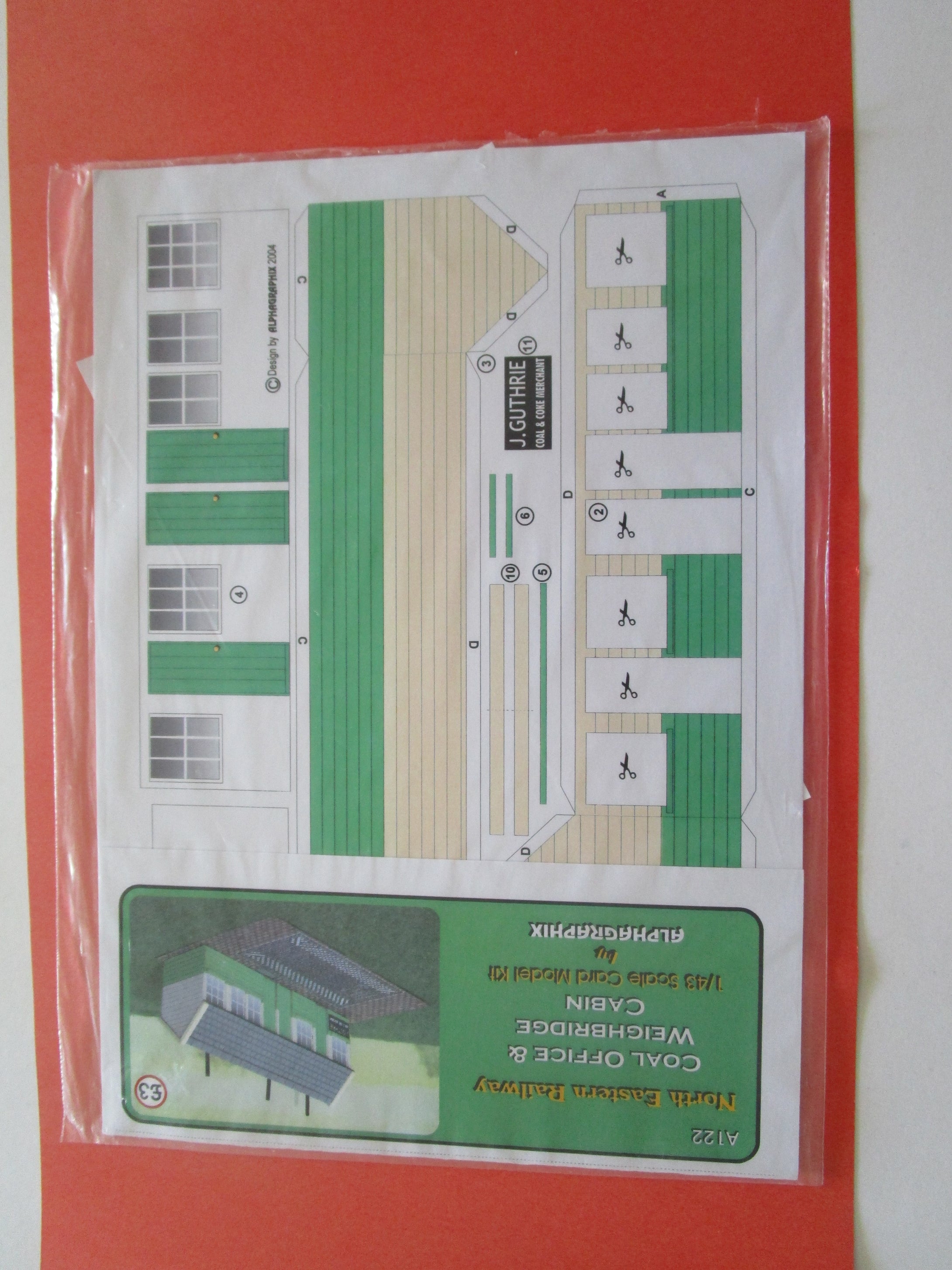 A122  ALPHAGRAPHIX O Gauge (7mm) NER Coal Office and Weighbridge Cabin - card model kit