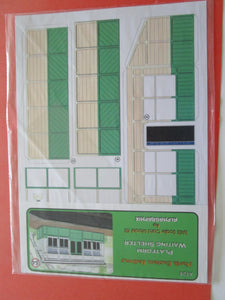 A124 ALPHAGRAPHIX O Gauge (7mm) NER Platform Waiting Shelter - card model kit