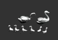 A8 SPRINGSIDE  Swans and Cygnets  unpainted - OO gauge