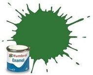 AA1448 HUMBROL Enamel 14ml Tinlet Satin Mid Green