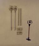 B40 P&D MARSH MR style tall yard lamps pack of 2 - N Gauge - unpainted