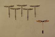 B47 P&D MARSH WR double head platform lamps pack of 5 - N Gauge - unpainted