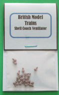 BMT005 Coach roof Shell vents  "00 Gauge"
