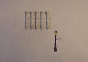 C14 P&D MARSH Gas street lights - medium pack of 5 - N Gauge - unpainted