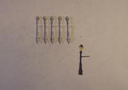 C14 P&D MARSH Gas street lights - medium pack of 5 - N Gauge - unpainted