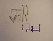 C21 P&D MARSH 1 Bus stops, belisha beacons and post boxes - N Gauge - unpainted