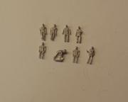 C41 P&D MARSH Bowls players pack of 8 - N Gauge - unpainted