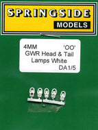 DA1 SPRINGSIDE  GWR Head & Tail Lamps White - OO Gauge