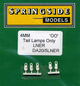 DA20/LNER SPRINGSIDE   White Tail Lamps LNER pack  of 5 - OO Gauge