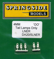 DA20/LNER SPRINGSIDE   White Tail Lamps LNER pack  of 5 - OO Gauge