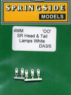 DA3  SPRINGSIDE  SR Head & Tail Lamps White pack of 5 - OO Gauge