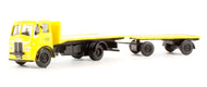 DA-54 B-T MODELS Leyland Beaver flat & drawbar trailer 'British Railways' (circa 1963-1970)