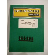 DA7 SPRINGSIDE  Railway Hand Signal Lamps Black pack of 6 - OO Gauge