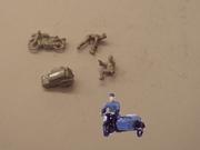E108 P&D MARSH 1950's RAC Motorcycle patrol (includes 2 figures) - N Gauge - unpainted