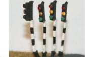 A15 LANGLEY 4 Traffic Lights Single Head - N Gauge - unpainted