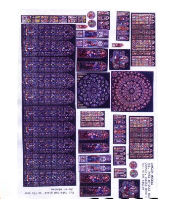 F132a LANGLEY Stained Glass Windows - OO Gauge