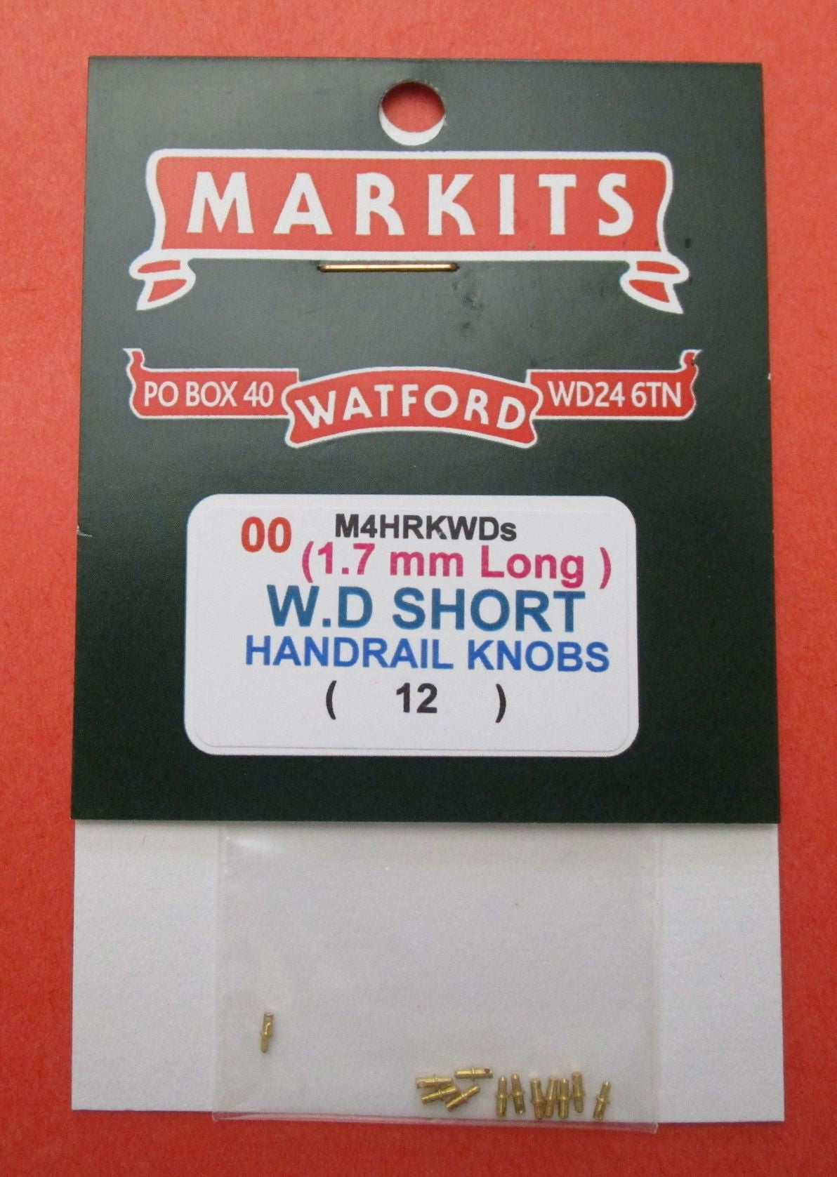 M4HRKWDS MARKITS WD Handrail Knobs Short (1mm x 1.7mm long) Pack of 12