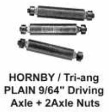 MRAX/00-pssExt MARKITS Extended Driving Axle OO 1/8in Including Nuts Stainless Steel